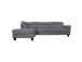 Kulmasohva HELSINKI VN 268x158/83xH88cm, tummanharmaa