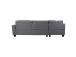 Kulmasohva HELSINKI VN 268x158/83xH88cm, tummanharmaa