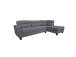 Kulmasohva HELSINKI PN 268x83/158xH88cm, tummanharmaa