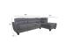 Kulmasohva HELSINKI PN 268x83/158xH88cm, tummanharmaa