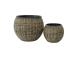 Kukkaruukku WICKER D40xK32cm, vaaleanruskea