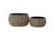 Kukkaruukku WICKER D48xK26cm, vaaleanruskea
