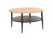 Sohvapöytä HECTOR 80x80xH45cm, saarni/musta