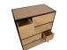 Lipasto HEDVIG 70x40xH95cm, saari/musta