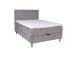 Mannermainen sänky LAARA 120x200cm, harmaa, 121x208xK119cm