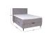 Mannermainen sänky LAARA 120x200cm, harmaa, 121x208xK119cm