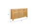 Lipasto CHICAGO NEW 140x44xH86cm, tammi