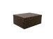 Pahvilaatikko DIANA-6 kannella 27x20xK12cm, musta kultaisilla pilkuilla varustettuna