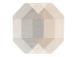 Matto DIXIE CARVED-3, 160x160cm, harmaa/beige