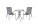 Puutarhakalusteet DUBLIN pöytä, 2 tuolia, harmaa