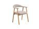 Tuoli ADDI kahvoilla, beige, 56x54xH75,5cm, solkikangas, solkikangas
