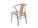 Tuoli JANIK, 54x54x83cm, valkoinen tammi/beige naru punottu istuin