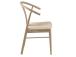 Tuoli JANIK, 54x54x83cm, valkoinen tammi/beige naru punottu istuin