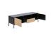 TV-pöytä SEAFORD, 140x40xH45cm, 1 laatikko, runko: MDF, musta matta, 2 ovea: huonekalulevy laminoidulla pinnoitteella, väri; pato