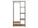 Eteinen SEAFORD, 77x45xH165cm, 5 hyllyä, villi tammi/musta metalli