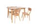 Ruokailusetti ROXBY pöytä 120x80xK76cm, 4 tuolia (AC91520 ), tammea