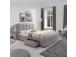 Sänky DUKE 160x200cm, patja HARMONY TOP, beige, 164,5x215xH110cm, MDF, puu, polyesterikangas