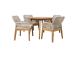 Puutarhakalustesarja FLORIDA pöytä ja 4 tuolia