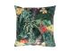Tyyny HOLLY 45x45cm lukolla, trooppiset kasvit sametti, 100% polyesteri, kangas 496