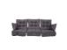 Keinutyynyt ROMA 56x108x10cm/3kpl, tummanharmaa, 50% polyesteri, 50% puuvilla