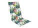 Tuolipäällinen SUMMER FLOWER 48x115x4,5cm, tumma kukkakuvio, 100% polyesteri, kangas 472