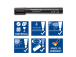 Permanentne marker STAEDTLER Lumocolor 352 koonilise otsaga 2,0mm punane