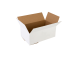 Postilaatikot/aaltopahvilaatikko pakettiautomaatteihin 440x315x210/150, Fefco 0201, 15CW, valkoinen/ruskea