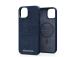 NJORD BYELEMENTS Salmon Leather MagSafe, iPhone 14, sininen - Nahkakotelo
