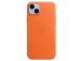 APPLE iPhone 14 Plus -nahkakotelo MagSafella, oranssi - Nahkümbris