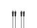 Hama Audio jatkokaapeli, 2 RCA-pistoketta - 2 RCA-liitintä, 3 m, musta - Kaapeli