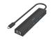 Hama USB-C Hub, 3x USB-A 3.2 Gen 1, USB-C, HDMI, LAN, musta - USB-jakaja