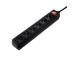 Hama Power Strip, 6-paikkainen, 3 m, musta - Jatkojohto