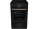 Gorenje, retro, 70 L, musta - Vapaasti seisova keraaminen liesi