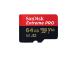SanDisk Extreme Pro, UHS-I, microSD, 64 Gt - Mälukortti ja sovitin