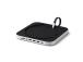 Satech Mac Mini Stand & Hub, SSD-paikka, hopea - Macin USB-keskitin