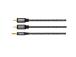 Avinity 2 RCA - 3,5 mm, 1,5 m, musta/harmaa - Audiokaapeli