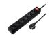 Hama Power Strip, 6-paikkainen, 3 m, musta - Jatkojohto
