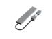 HAMA USB Hub, 4x USB 3.2 Gen 1, USB-C-sovitin, harmaa - USB-jakaja