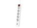Hama Power Strip, 5-kantainen, 2x USB-A, 17 W, 1,4 m, valkoinen - Jatkojohto
