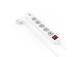 Hama Power Strip, 5-kantainen, 2x USB-A, 17 W, 1,4 m, valkoinen - Jatkojohto