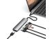 USB-C-jakaja Moniporttinen 4K + SD-lukija Satech