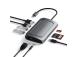 USB4-moniporttinen sovitin, harmaa - USB-jakaja