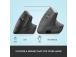 Logitech Lift Vertical Ergonomic Mouse, äänetön, musta - Langaton optinen hiiri - Langaton optinen hiiri