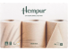 WC-paperi 2-kerroksinen HEMPUR-bambu 3 rullan pakkauksessa